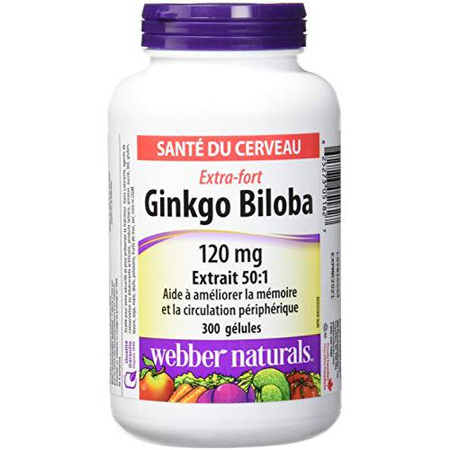 webber naturals Ginkgo Biloba 120mg 300 Softgels