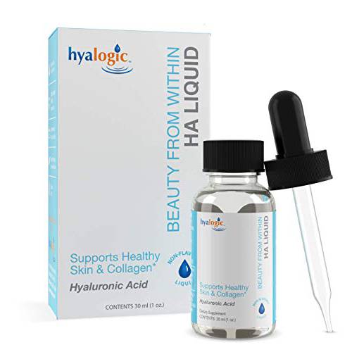 Vegan Friendly Hyaluronic Acid Liquid Supplement- Beauty from Within: Daily Skincare 30 ml. HA Dietary Supplement by Hyalogic