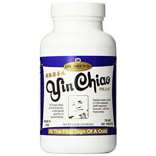 Dr. Shen’s Yin Chiao Pills, 750 mg, 200 Count