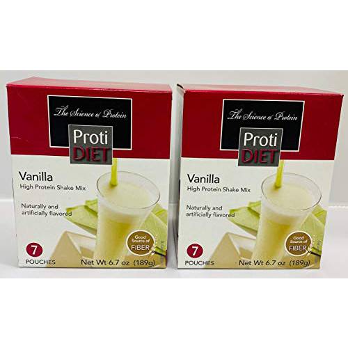 2 BOX PACK (14 Servings) Protidiet Vanilla Shake Nutritional Protein Supplement | Low Calorie , Low Carbs , Low Trans Fat - Great For Dieting and Post Workout