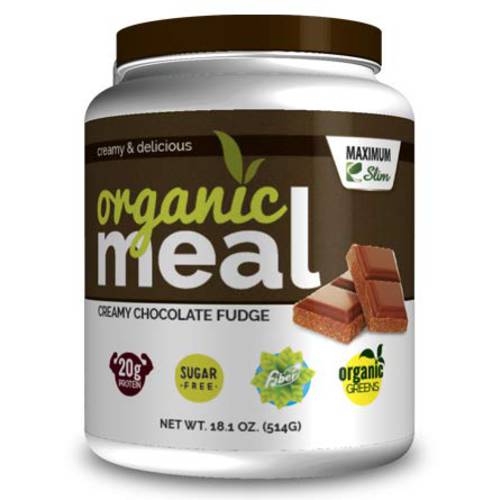Maximum Slim Organic Fat Burning Meal Replacement for Weight Loss Control & Energy - Balanced Diet Drink- Chocolate