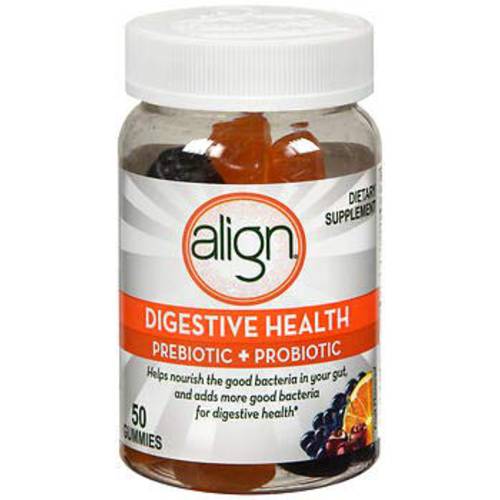Align Digestive Health Prebiotic + Probiotic Gummies Fruit Flavored - 50 ct