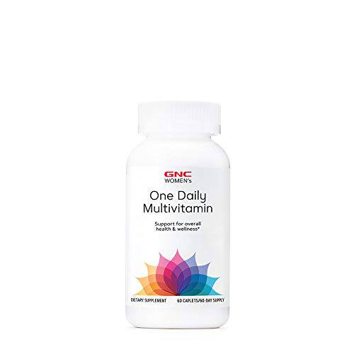 GNC Women’s One Daily Multivitamin | Supports Immune and Brain Function Plus Hair, Skin and Nail Health | Antioxidant Blend with Collagen | Daily Supplement | 60 Caplets