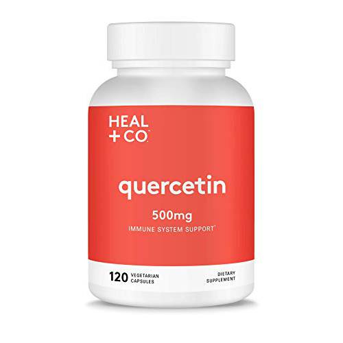 HEAL + CO. Quercetin 1000mg | High Potency Pure Quercetin Capsules | 95% Purity, 120 x 500mg Capsules