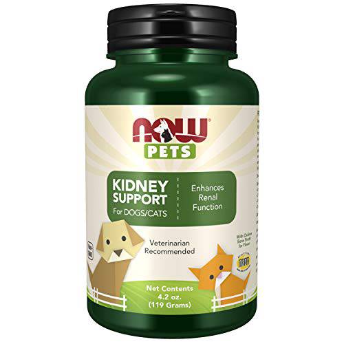 NOW Pet Health, Kidney Support Supplement, Formulated for Cats & Dogs, NASC Certified, Powder, 4.2-Ounce