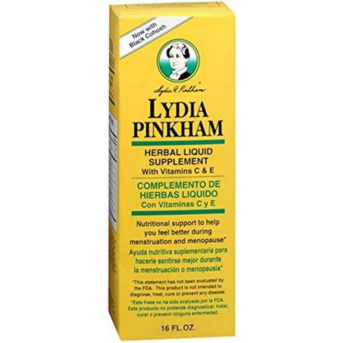 Lydia Pinkham Herbal Liquid Supplement 16 oz (Pack of 4)