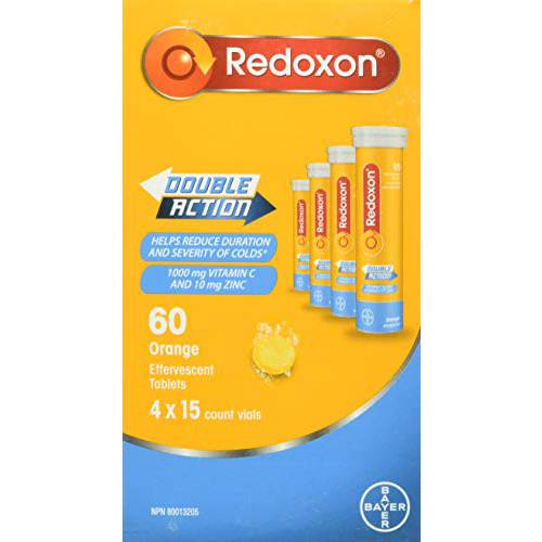 Redoxon Double Action Vitamin C 100mg and Zinc 10mg, 4 x 15 Count