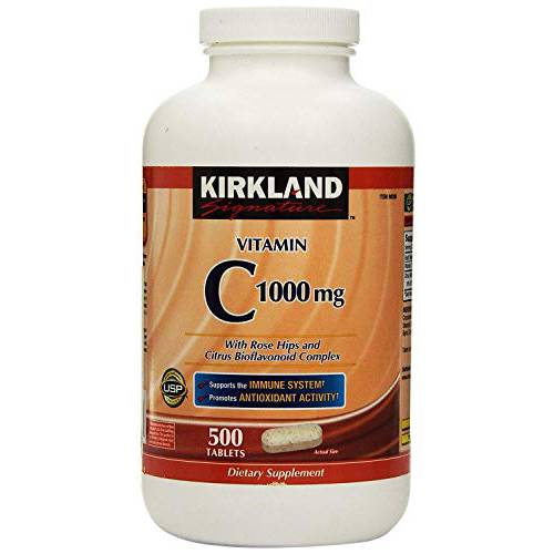 Kirkland Signature Vitamin C w/Rose Hips 500 Tablets