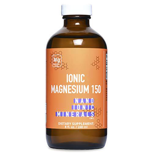 Nano Ionic Minerals - Ionic Magnesium (150 mg per Serving) - 8 oz (Glass Bottle)