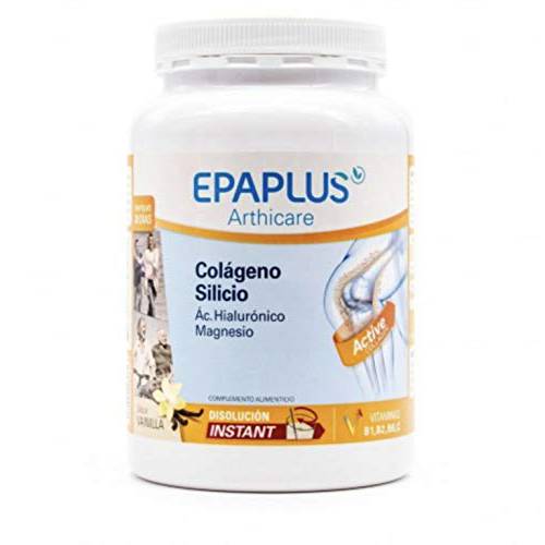 EPAPLUS ARTHICARE Collagen + Silicon + Magnesium + Hyaluronic Acid 326g/11.5oz Powder Vanilla Flavor Supplement - Helps Maintaining and Increasing Muscle Mass - Healthy Skin Bones and Cartilages
