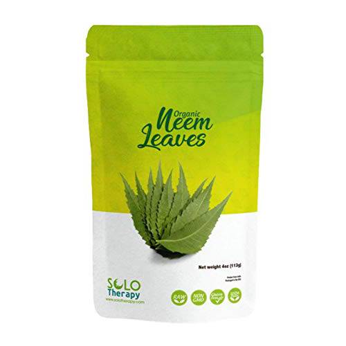 Certified Organic Neem Dried Cut Leaves , 4 oz., Margosa Leaves , Azadirachta Indica , Resealable Bag , Product From India , Packaged in the USA (4 oz.)