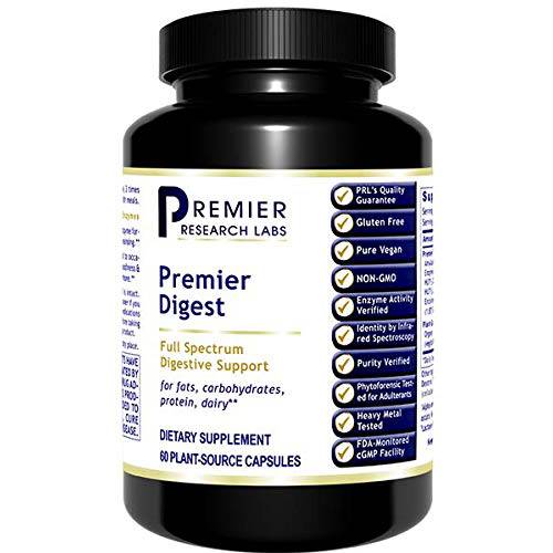 Premier Research Labs Digest - Full-Spectrum Formula to Support Digestive System - Non-GMO, Vegan - 60 Plant-Source Capsules