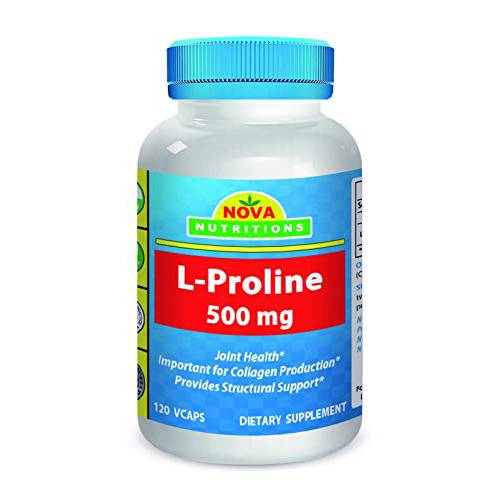 L-Proline 500 mg 120 Vcaps by Nova Nutritions