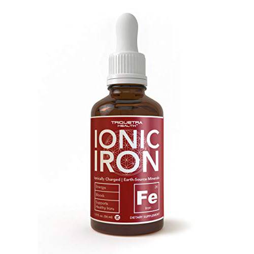 Ionic Liquid Iron Supplement (236 Servings) – Highest Absorption Rate Allows for Smaller Dose & Less Stomach Issues - Non-Flavored, Vegan, Ionically Charged, Earth-Sourced Minerals