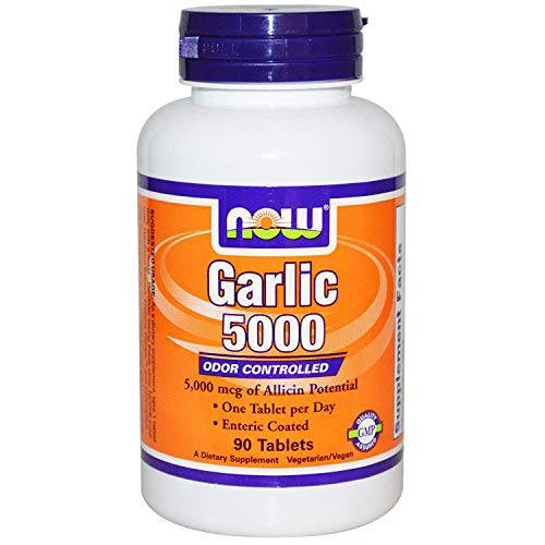 NOW Foods by Now Garlic 5000 Ordor Controlled 90 Tablets
