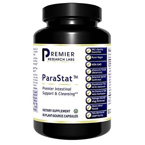 Premier Research Labs ParaStat - Contains Organic Turmeric, Hyssop, Olive, Burdock, Fennel & Indian Holarrhena - Nutritional Formula for Intestinal Support & Cleansing - 60 Plant-Source Capsules