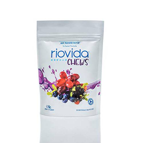 4Life RioVida Chews - Immune System, Healthy Aging, and Antioxidant Support - Contains Elderberry, Acai, and 4Life Transfer Factor - 30 Chews