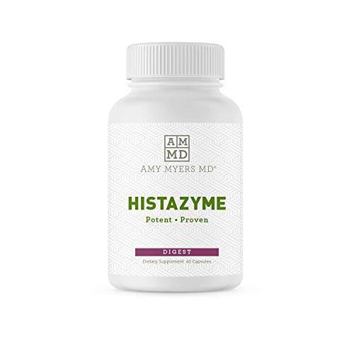 Histazyme from Dr. Amy Myers - Diamine Oxidase Dao Enzyme Supplement to Support Healthy Digestion & Food Derived Histamine Intolerance - Dietary Supplement 60 Capsules - 1-2 Capsules Before Mealtime