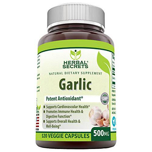 Herbal Secrets Garlic 500 mg 120 Veggie Capsules