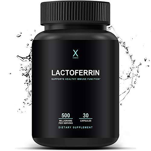 HUMANX Lactoferrin 500mg - USA Third Party Tested (Gluten Free, Non GMO, Soy Free Supplements) - A Component in Colostrum - Supports Healthy Immunity, Iron Utilization & Absorption
