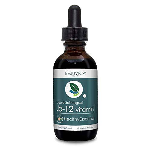 Essential B-12 Liquid B12, Supports Energy and a Healthy Nervous System - Convenient Liquid Dropper Absorbs Fast & Tastes Great