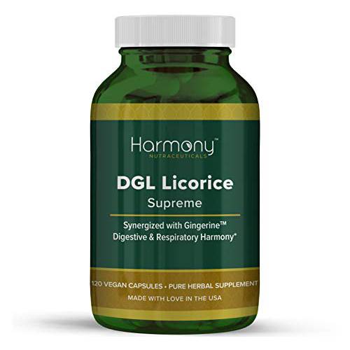 DGL Licorice Supreme Dr Gumman’s Clinical Grade Highest Potency Maximum Bioavailability 120 Vegan Capsules Harmony Nutraceuticals