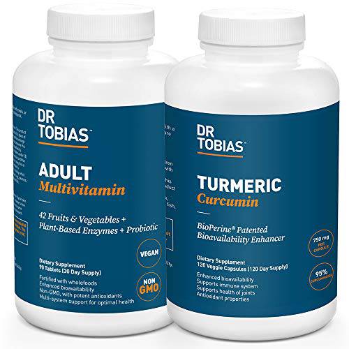 Dr. Tobias Adult Multivitamin & Turmeric Curcumin Supporting Immunity & Overall Health
