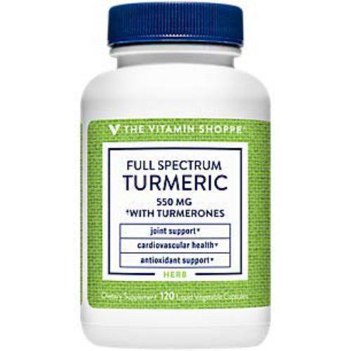 The Vitamin Shoppe Full Spectrum Turmeric with Turmerones 400MG, Easily Absorbed, Contains Supercritical Extract, Supports Joint Mobility (120 Liquid Capsules)