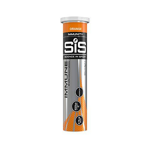 SiS Immune Tablets, Sport Electrolyte Drink Tabs, Immunity Support and Hydration Supplement, 200mg of Vitamin C Tablets with Antioxidants and Vitamins, 2.5mg Iron - 20 Tablets - 1 Pack