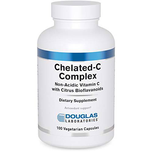 Douglas Laboratories Chelated-C Complex | Non-Acidic Vitamin C with Citrus Bioflavanoids | 100 Vegetarian Capsules