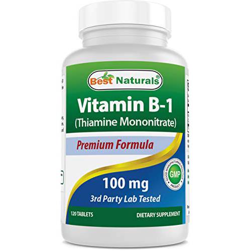 Best Naturals Vitamin B1 as Thiamine Mononitrate 100 mg 120 Tablets (120 Count (Pack of 1))