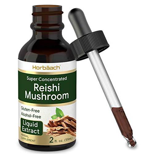 Reishi Mushroom Extract Tincture | 2 fl oz Liquid | Ganoderma Lucidum | Vegetarian, Non-GMO, Gluten Free Supplement | by Horbaach