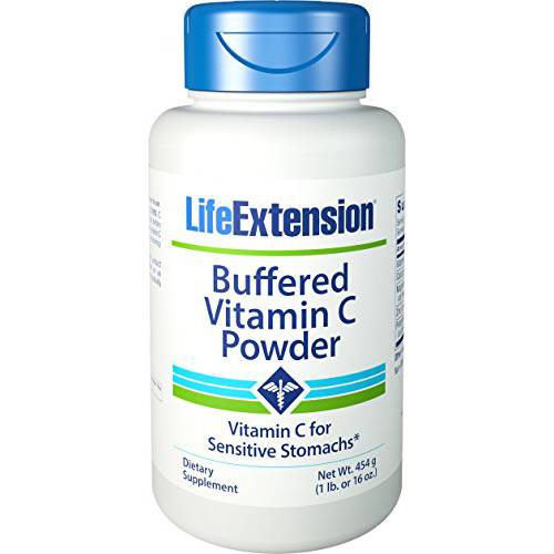 Life Extension Buffered Vitamin C Powder, Net Wt. 454 Gram (1 Pound or 16 Ounce) (Pack of 3)