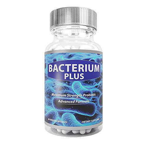 Bacterium Plus - Maximum Strength Probiotics - Probiotic Blend to Improve Instestinal Health, 100% Natural Digestive Supplement - 60 Capsules