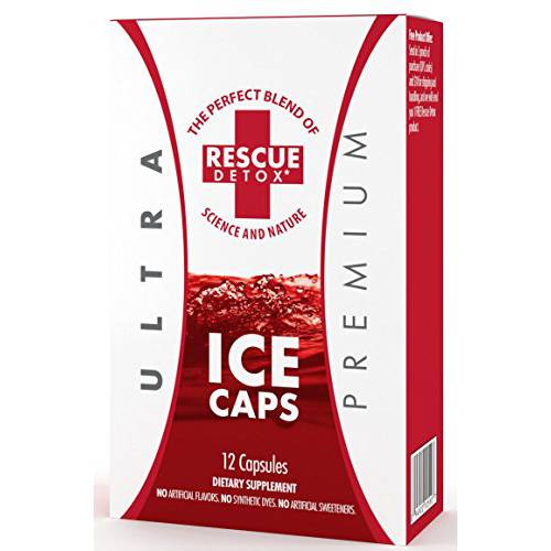 Rescue Detox - ICE CAPS - 12ct | Concentrated Cleansing Capsules - Works in 90 Minutes Up To 5 Hours