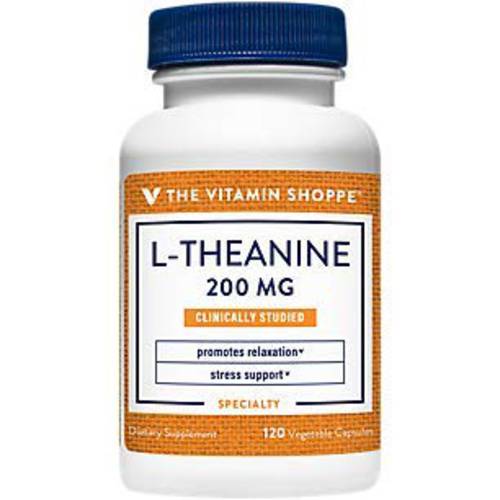 LTheanine, Clinically Studied Promotes Relaxation Stress Support 200 MG, 120 Vegetable Capsules, 120 Servings by the Vitamin Shoppe