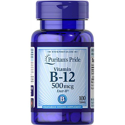 Puritan’s Pride Vitamin B-12 500 mcg-100 Tablets