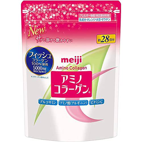 Meiji Amino Collagen Powder 214g, Refill Skin Care Beauty Supplements NEW