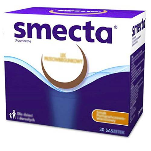 Ipsen SMECTA 3gr x 30 Sachets, Orange Flavour. Made in France. Polish Distribution, Polish Language.