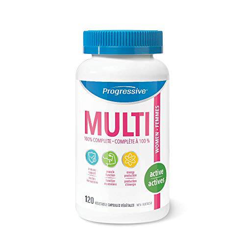 Progressive Adult MultiVitamin for Women - 120 Capsules | Made with Cranberry, Green Tea and Green Food Concentrates