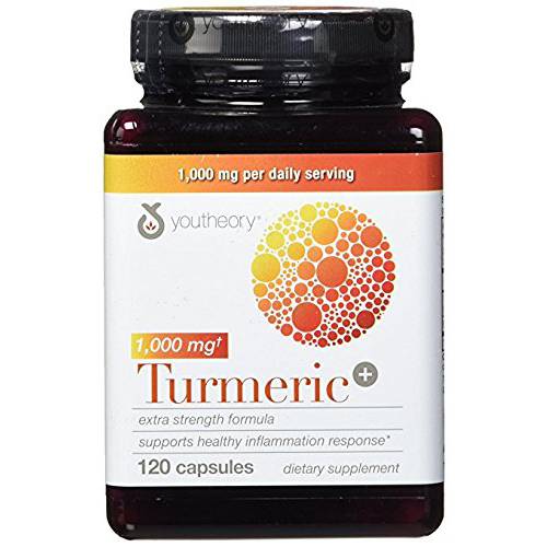 Youtheory Turmeric Extra Strength Formula Capsules 1,000 mg per Daily, Special 2 Pack ( 240 Count Total )