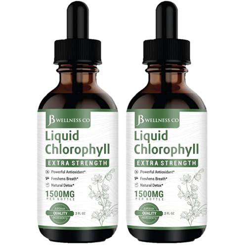 [2-Pack] Liquid Chlorophyll Drops - All-Natural Concentrate – Immune System Support, Energy Booster, and Digestion – Elevation Sickness – from Mulberry Leaves - 240 Servings - [2-Pack]
