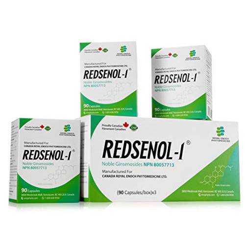 REDSENOL – Contain 16 Rare Ginsenosides: Rk2 Rg3 Rg5 Rh2 Rk1 Rk3 –Panax Ginseng Extract , 20% Rare Ginsenosides – 3 Boxes x 90 Capsules