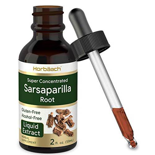 Sarsaparilla Root Liquid Extract | 2 fl oz | Alcohol Free | Vegetarian, Non-GMO & Gluten Free | by Horbaach