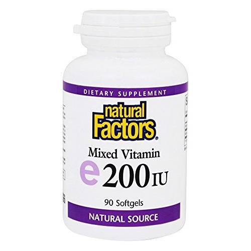 Natural Factors - Vitamin E Mixed 200 IU, Antioxidant Support for Cellular Integrity, 90 Soft Gels