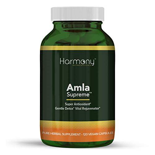 Amla Supreme Highest Potency Full Spectrum Organic Dr. Gumman’s Harmony Nutraceuticals Herbal Supplement for Gentle Detox & Vital Rejuvenator, 120 Vegan Capsules, Maximum Bio-Availability