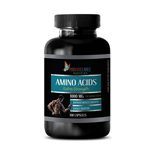 pre Workout for Men Amino - Amino ACIDS 1000 mg Complex - Extra Strength - Amino acids pre Workout Supplements - 1 Bottle 100 Capsules