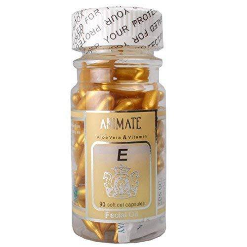 Zeeke ANIMATE Aloe Vera and Vitamin E Capsules Facial Oil, 90 Soft Gel Capsules