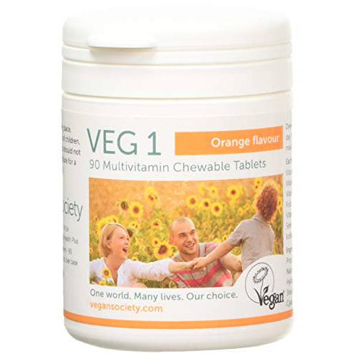 Veg1 Orange Multivitamins and Minerals Tablets - Pack of 90 Tablets