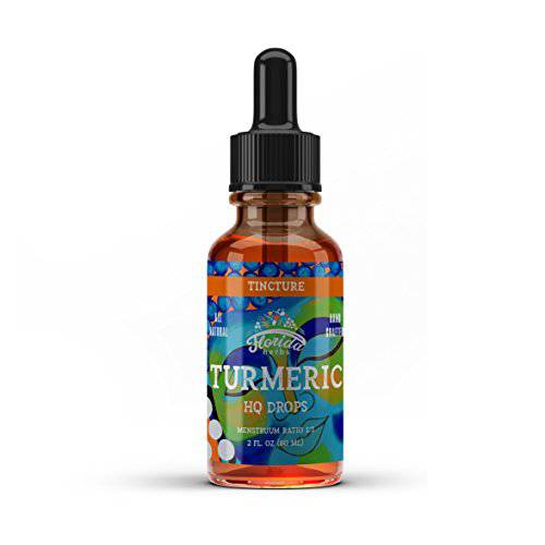 Turmeric Drops (Curcumin Liquid Tincture Extract) Dried Root, Non-GMO in Cold-Pressed Organic Vegetable Glycerin 2 oz, 670 mg